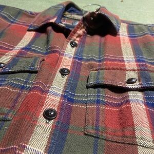 Roots Multicolor Plaid Button Down Shirt